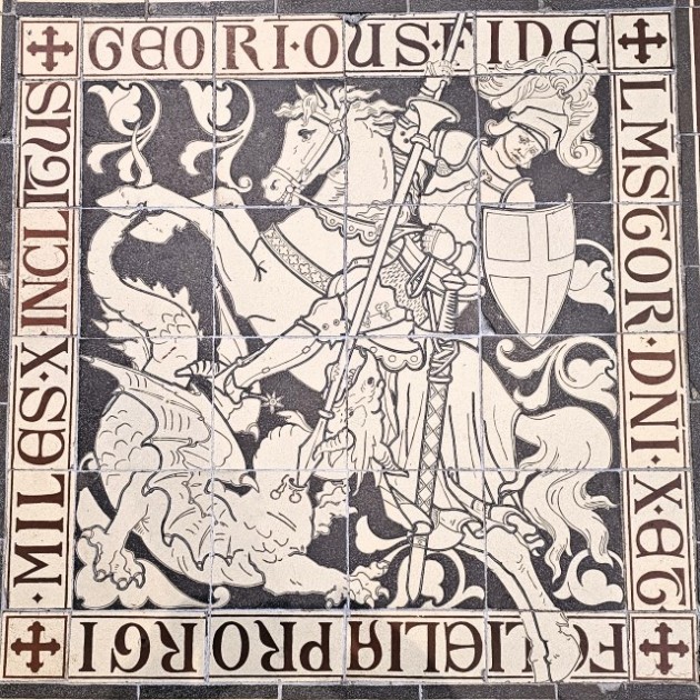 St. Michaelkerk in Schalkwijk, V&B-Mosaik "Georg", Foto: Hermann-Josef Heinen 2025